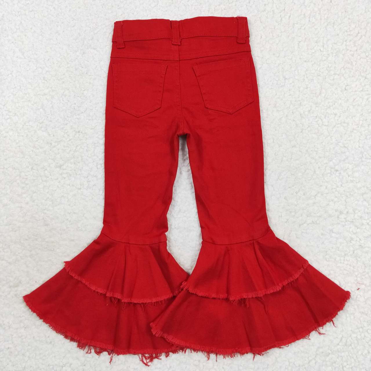 Sibling Baby Girls July 4th Bell Bottom Denim Pants Jeans