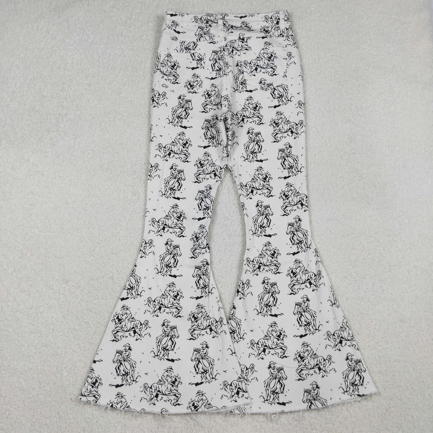 P0296 Adult Women Horse Rodeos Western Denim Pants