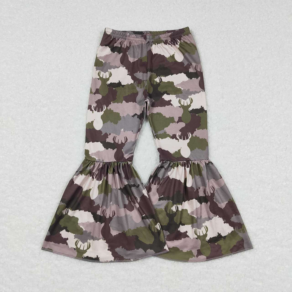 Sibling Baby Girls Hunting Duck Hooded Top Camo Bell Pants Clothes Sets