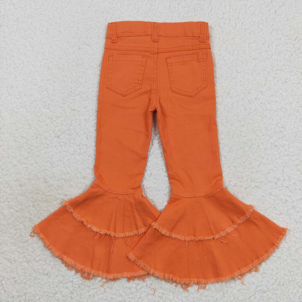 Sibling Baby Girls July 4th Bell Bottom Denim Pants Jeans