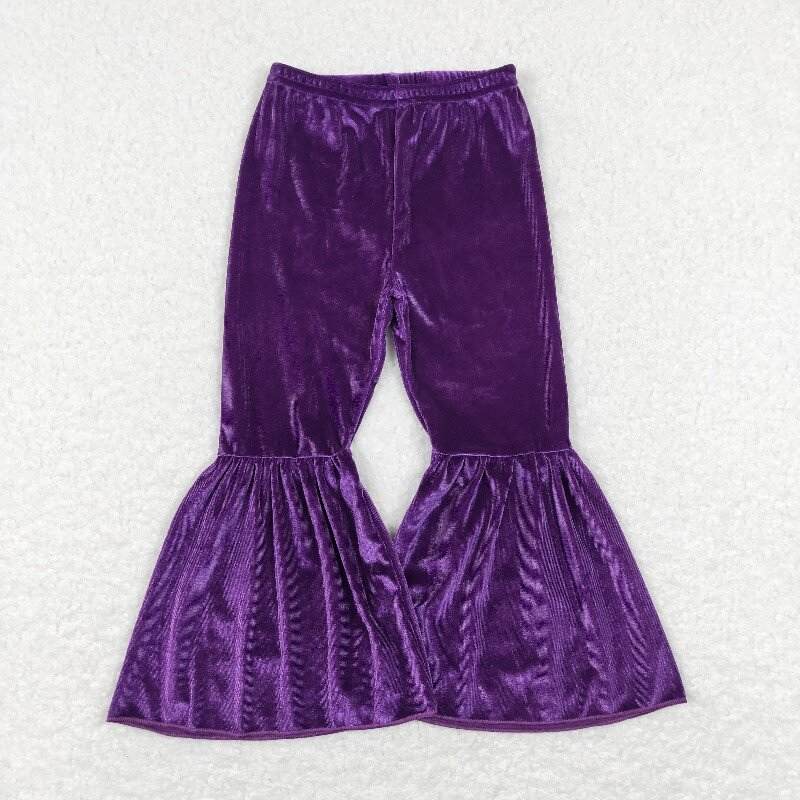 Sibling Baby Girls Velvet Bell Bottom Pants