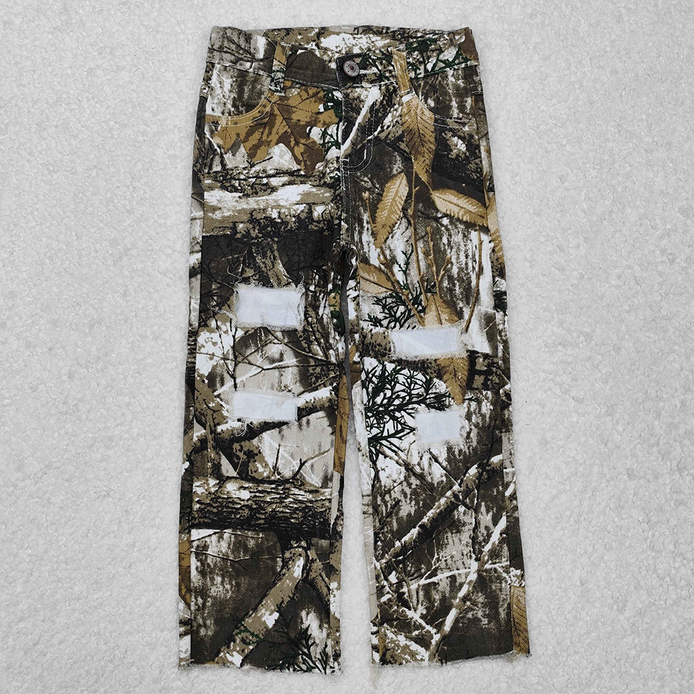 P0410 baby boy clothes boy leaves ripped jeans