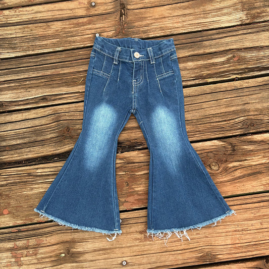 baby girl clothes bleached bell bottom pant jeans