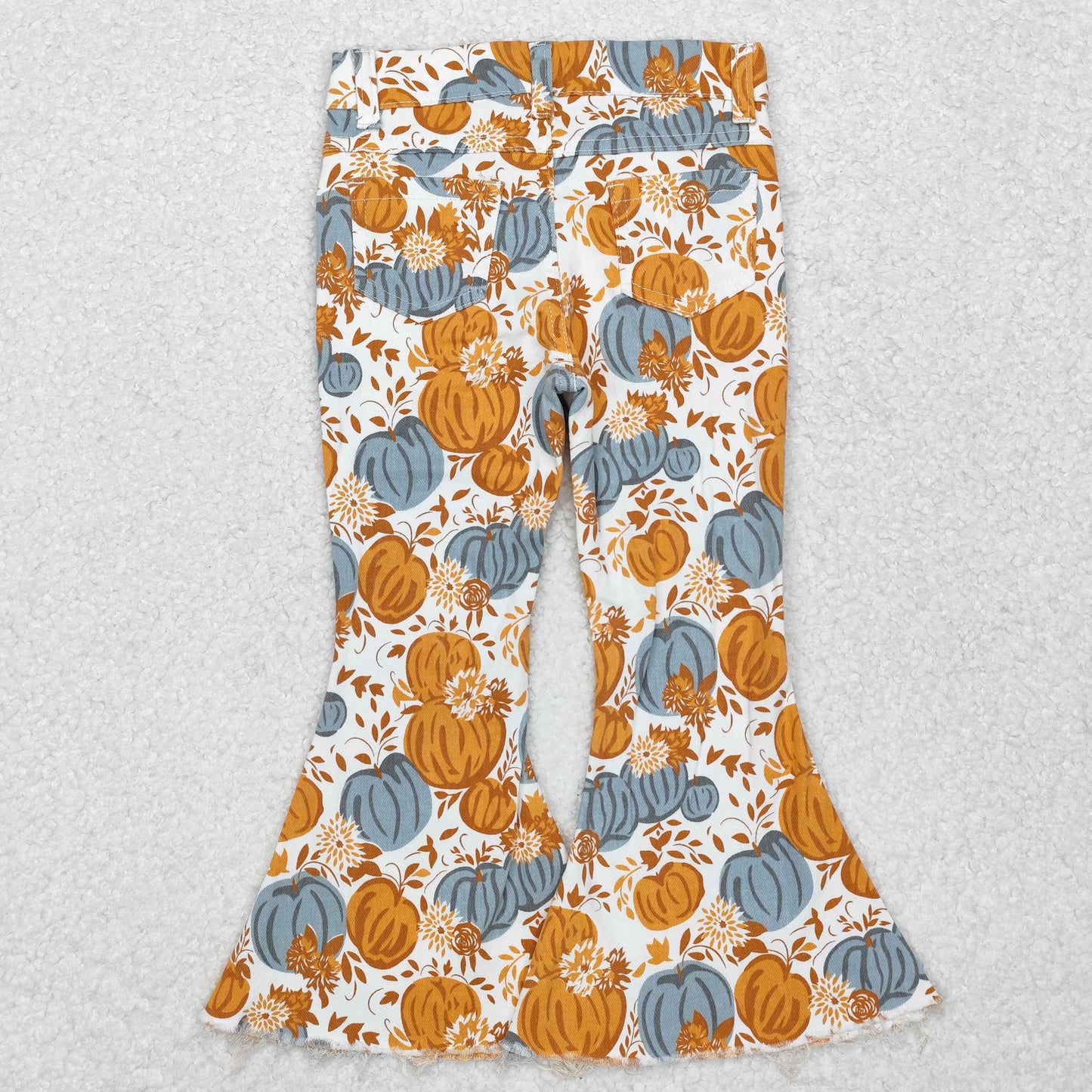 P0487  baby girl clothes pumpkin girl bell bottom pant jeans pant