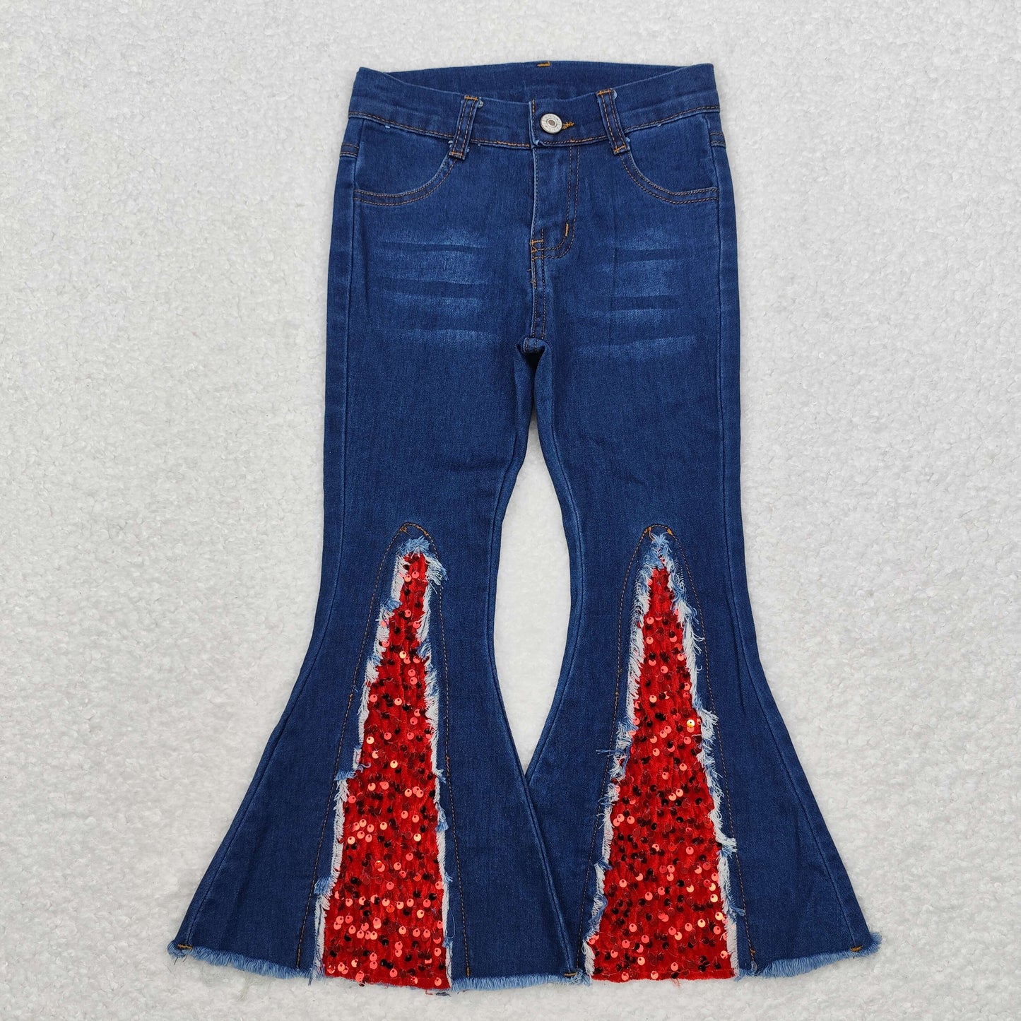 Sibling Baby Girls Hot Blue Bell Bottom Denim Pants Jeans