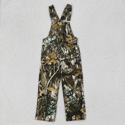 P0533 Baby boys real tree camouflage denim overall jumpsuits