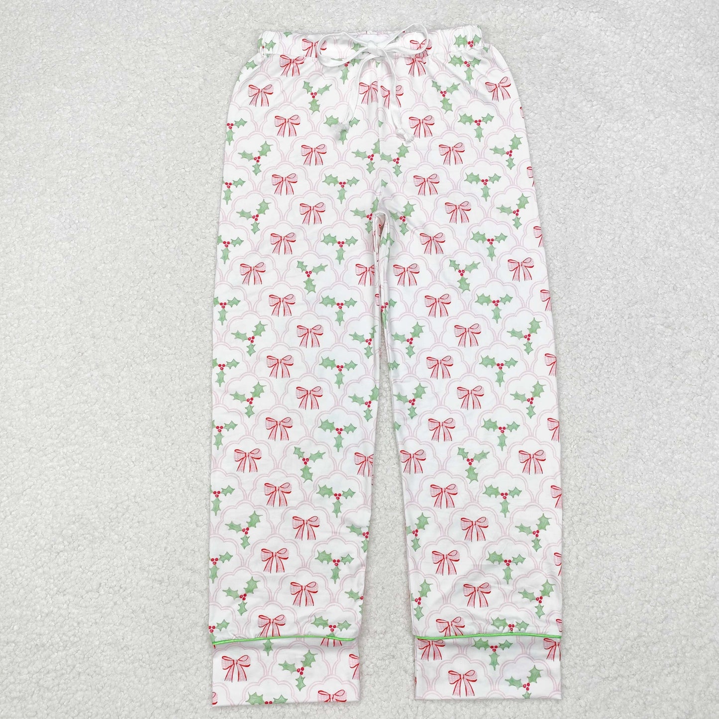 Sibling Adult Men Women Santa Cows Holly Checked Christmas Pajamas Flare Pants