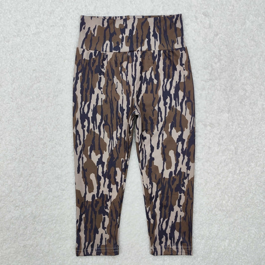 P0689 Baby Girls Southern Olive Camo Yoga Active Leggings Pant Bottom