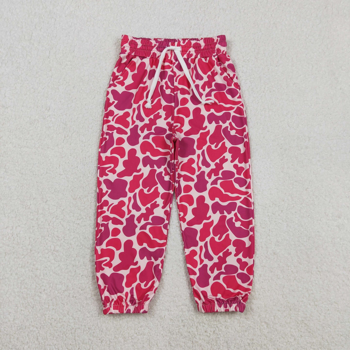 P0696 Baby Girls Southern Pink Camo Pockets Jogger Pants Bottom