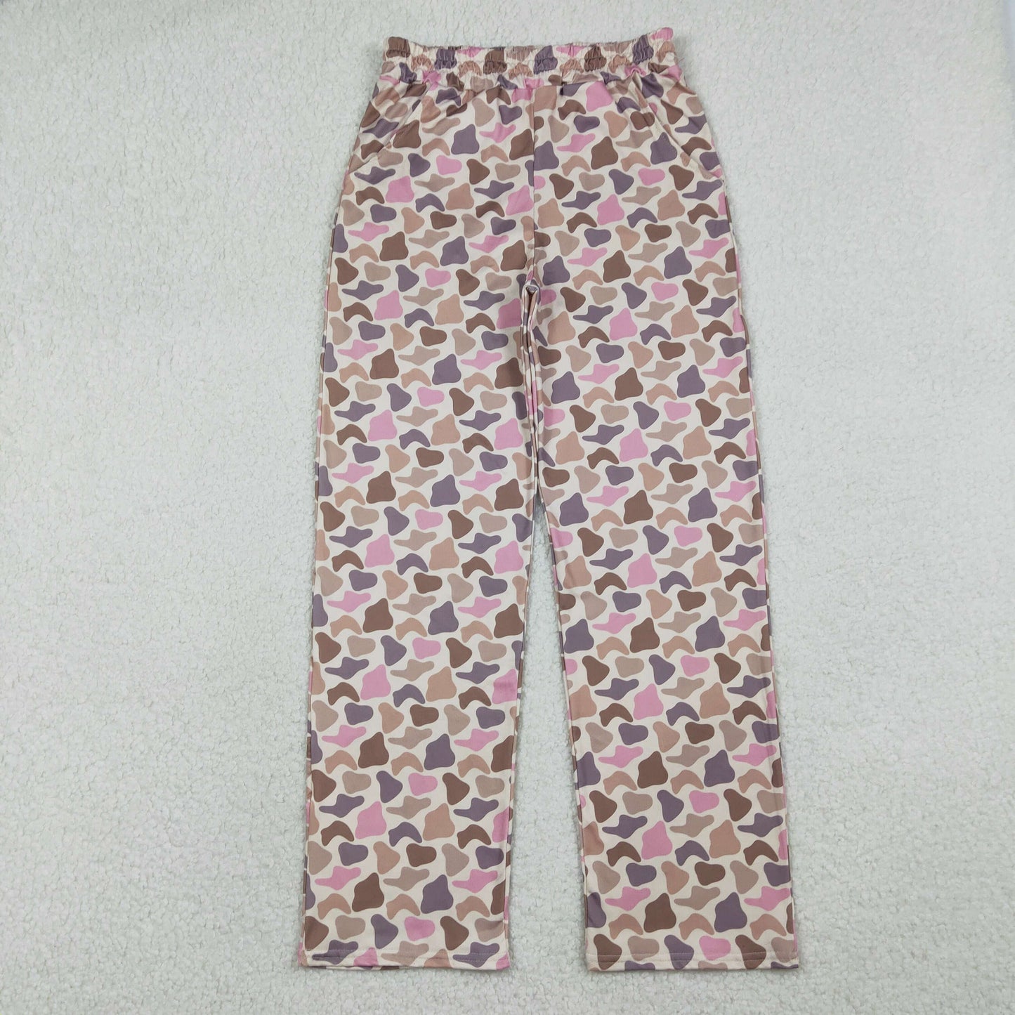 P1001 Adult Women Southern Pink Camo Hunting Pockets Pants Bottom