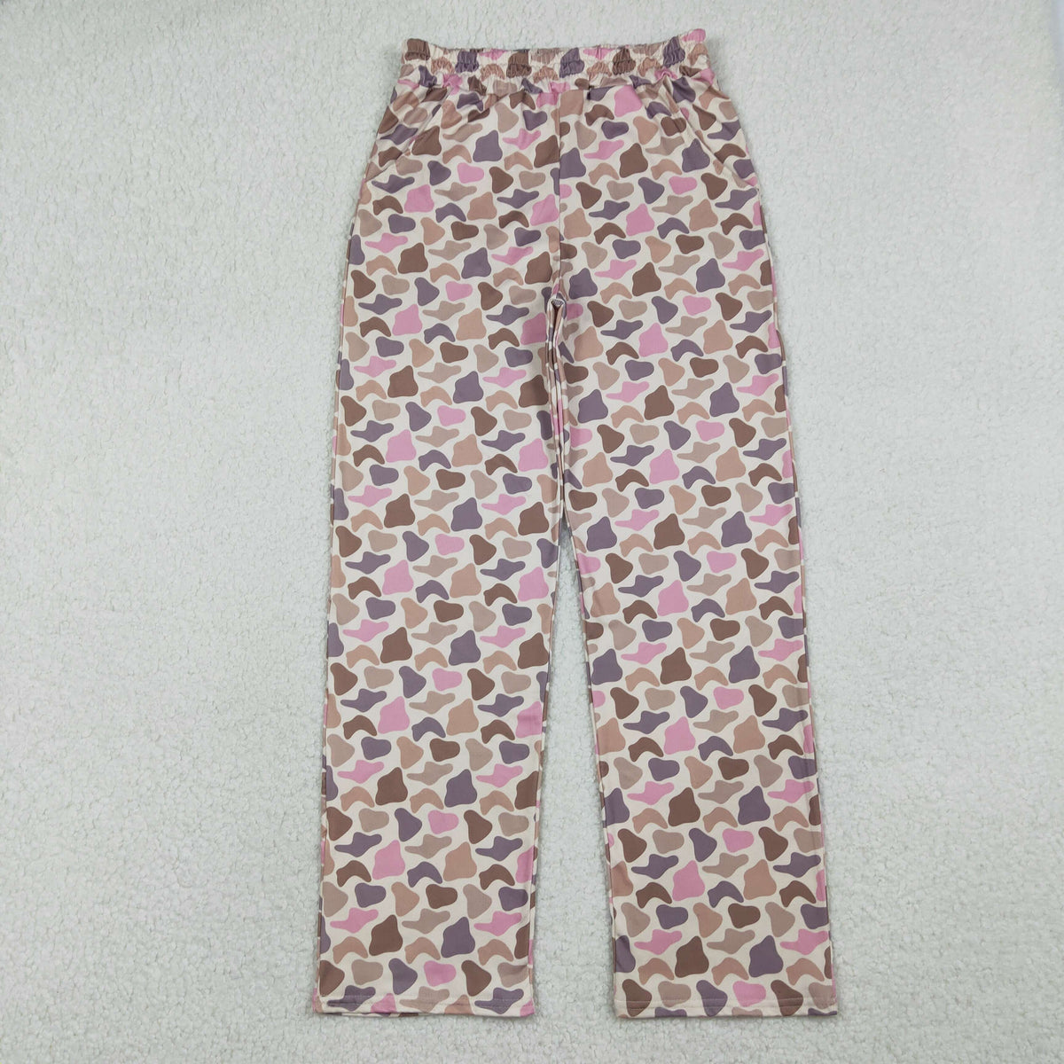 Sibling Adult Women Pockets Camo Santa Bats Flare Pants Bottom