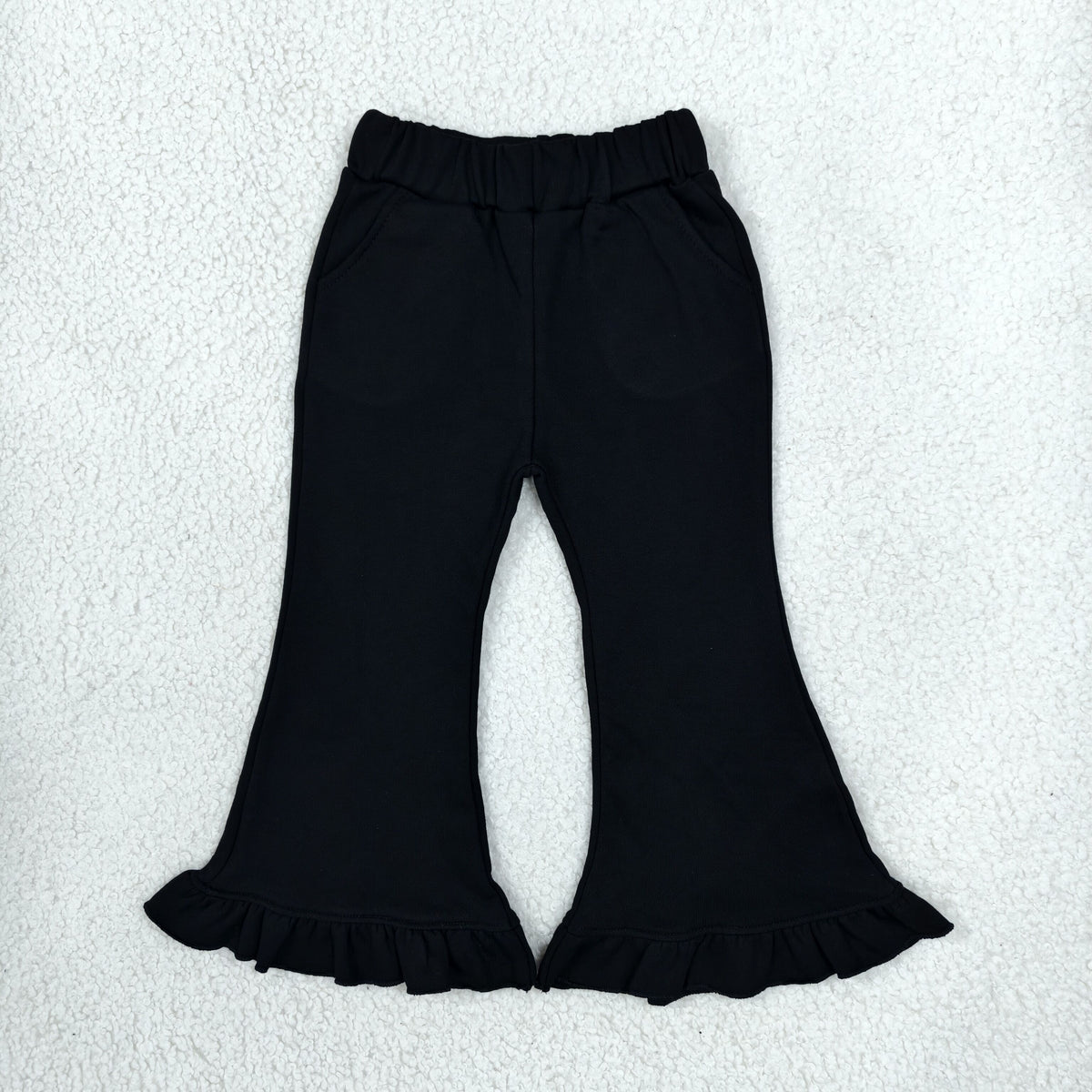 Sibling Baby Girls Long Sleeves Zip Pullovers Ruffle Flare Pant Sweater Clothes Sets