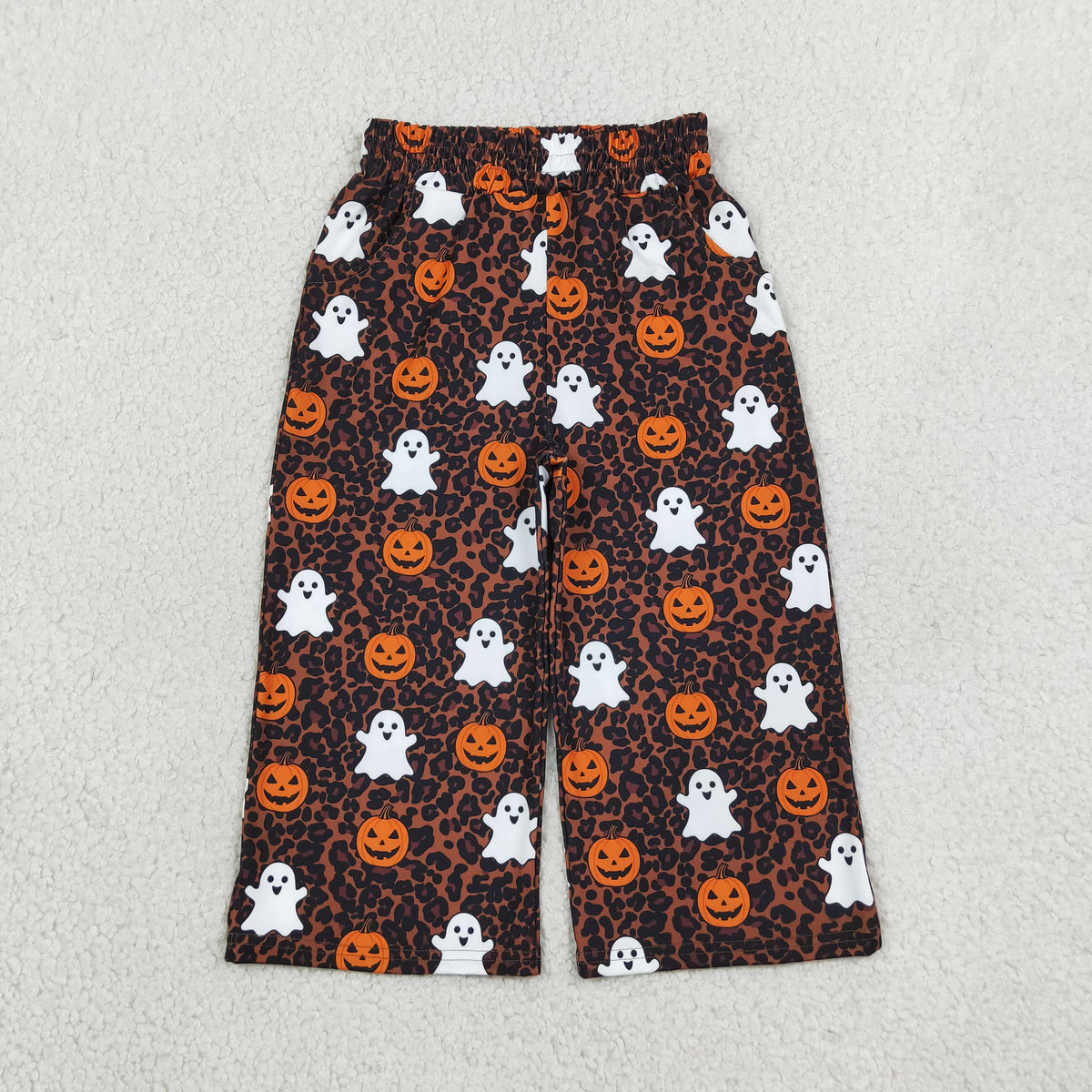 Mama and Me Girls Ghost Pumpkins Bats Pockets Flare Pants Bottom