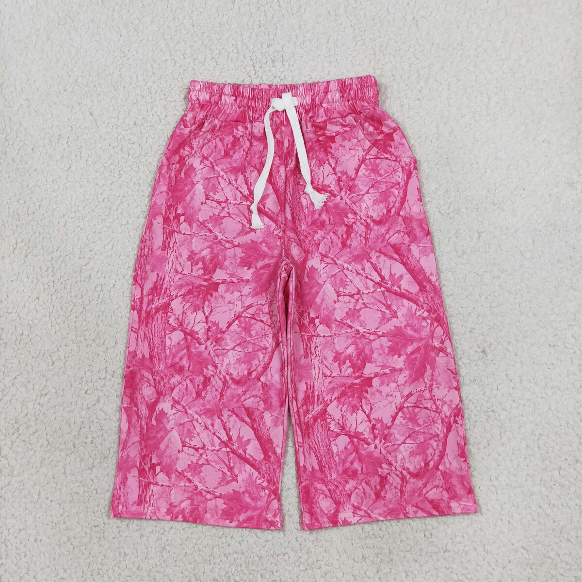 Mama and Me Sibling Pink Leaves Choker Tops Pants Shorts Clothes Sets Rompers