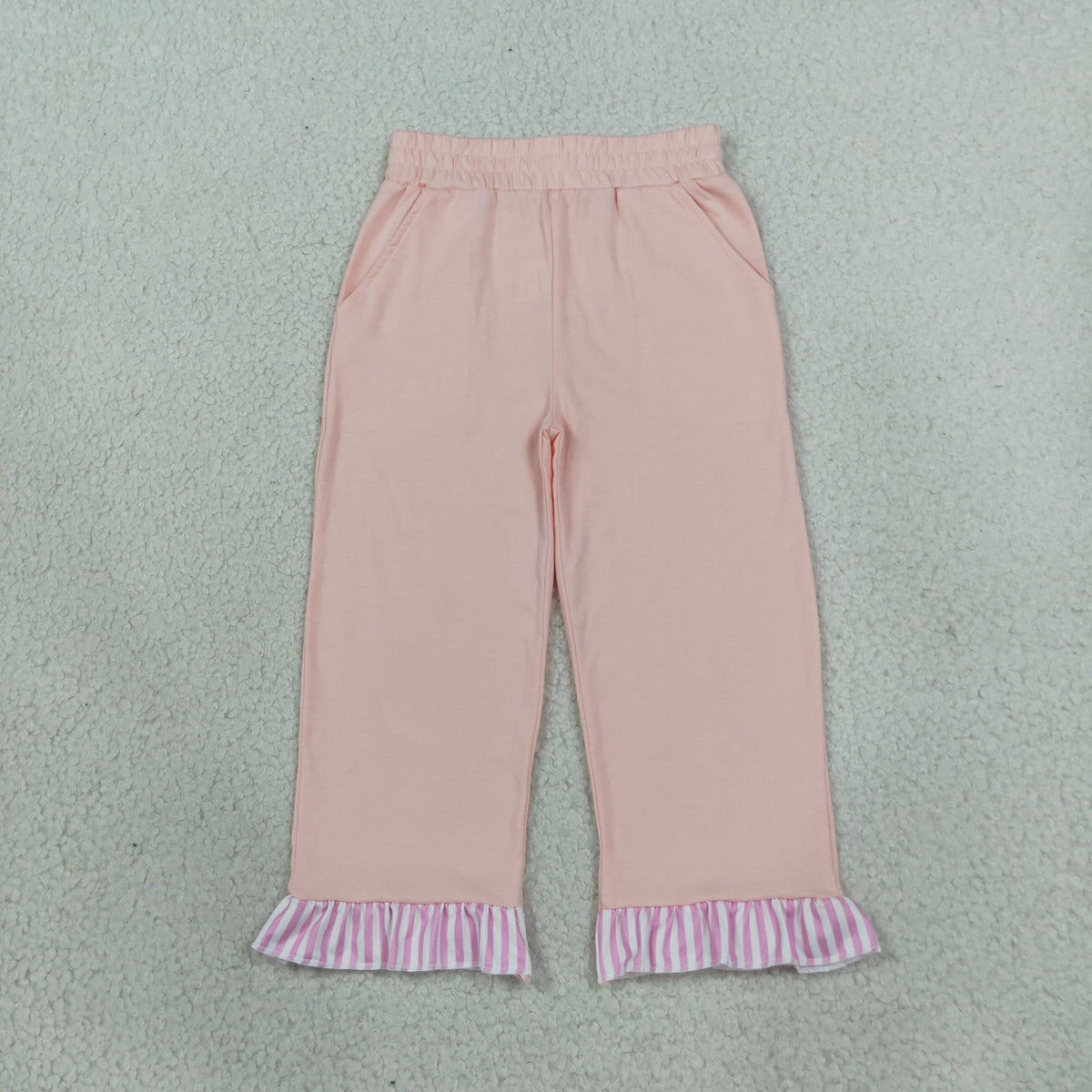 Sibling Baby Girls Long Flutter Sleeves Shirts Top Pockets Ruffle Shorts Pants Clothes Sets