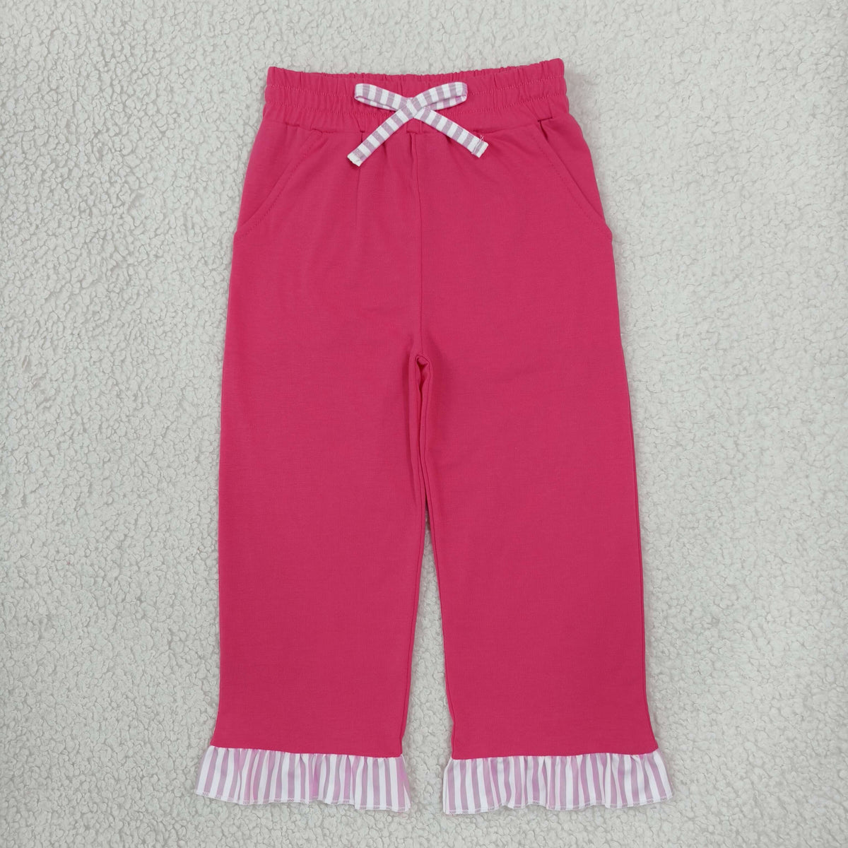 Sibling Baby Girls Long Flutter Sleeves Shirts Top Pockets Ruffle Shorts Pants Clothes Sets