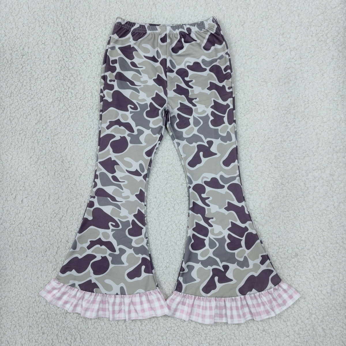 Sibling Baby Boys Girls Long Sleeves Grey Khaki Camo Choker Tops Pants Clothes Sets