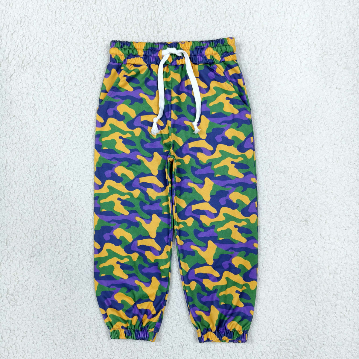 Sibling Baby Boys Mardigras Camo Pockets Jogger Pants Bottom