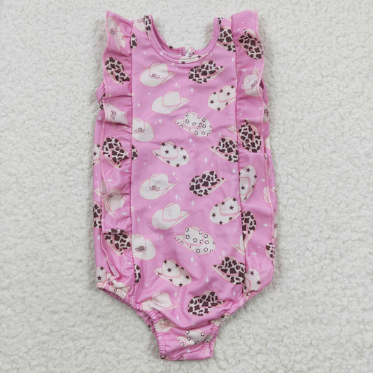 cowgirls hat printed swimsuits S0100