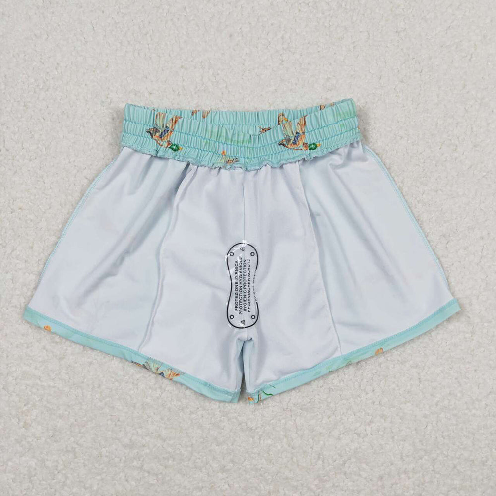 S0266  boys blue mallard ducks summer swim shorts