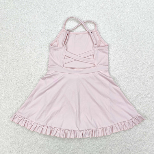 S0443 baby girls clothes pink summer athletic yoga wear