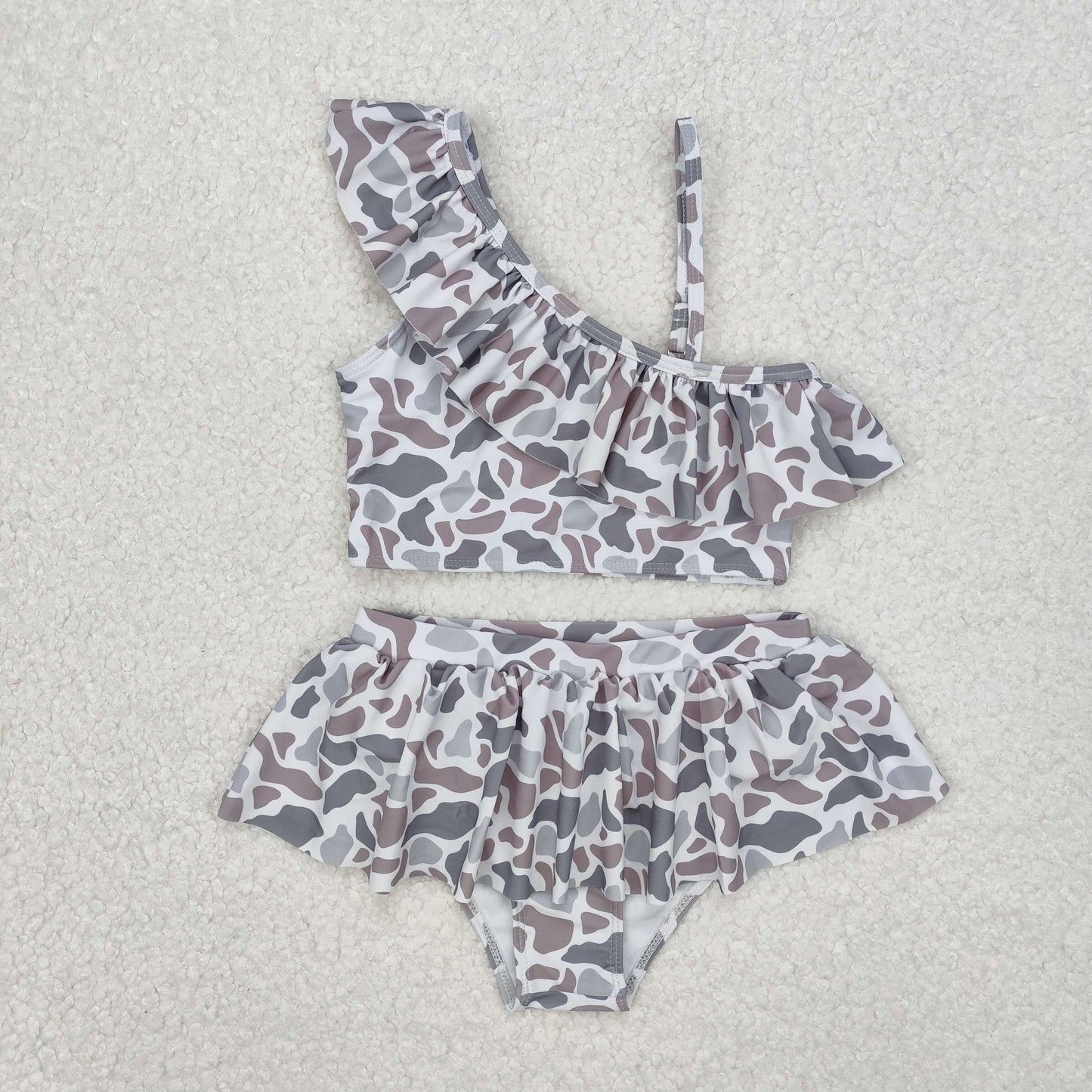 Family Adult Baby Kids Southern Light Grey Camo Beach Wear Trunks Swimsuits