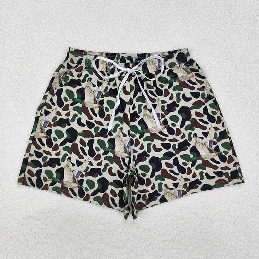 Adult Men green camo Trunks Swimsuits S0468