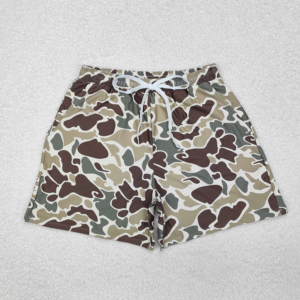 Adult Men light green camouflage Trunks Swimsuits S0474