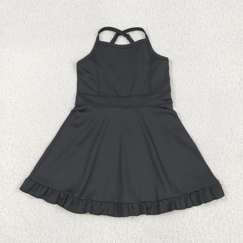 5 Colors Sibling Baby Girls Athletic Active Wear Knee Length Dresses