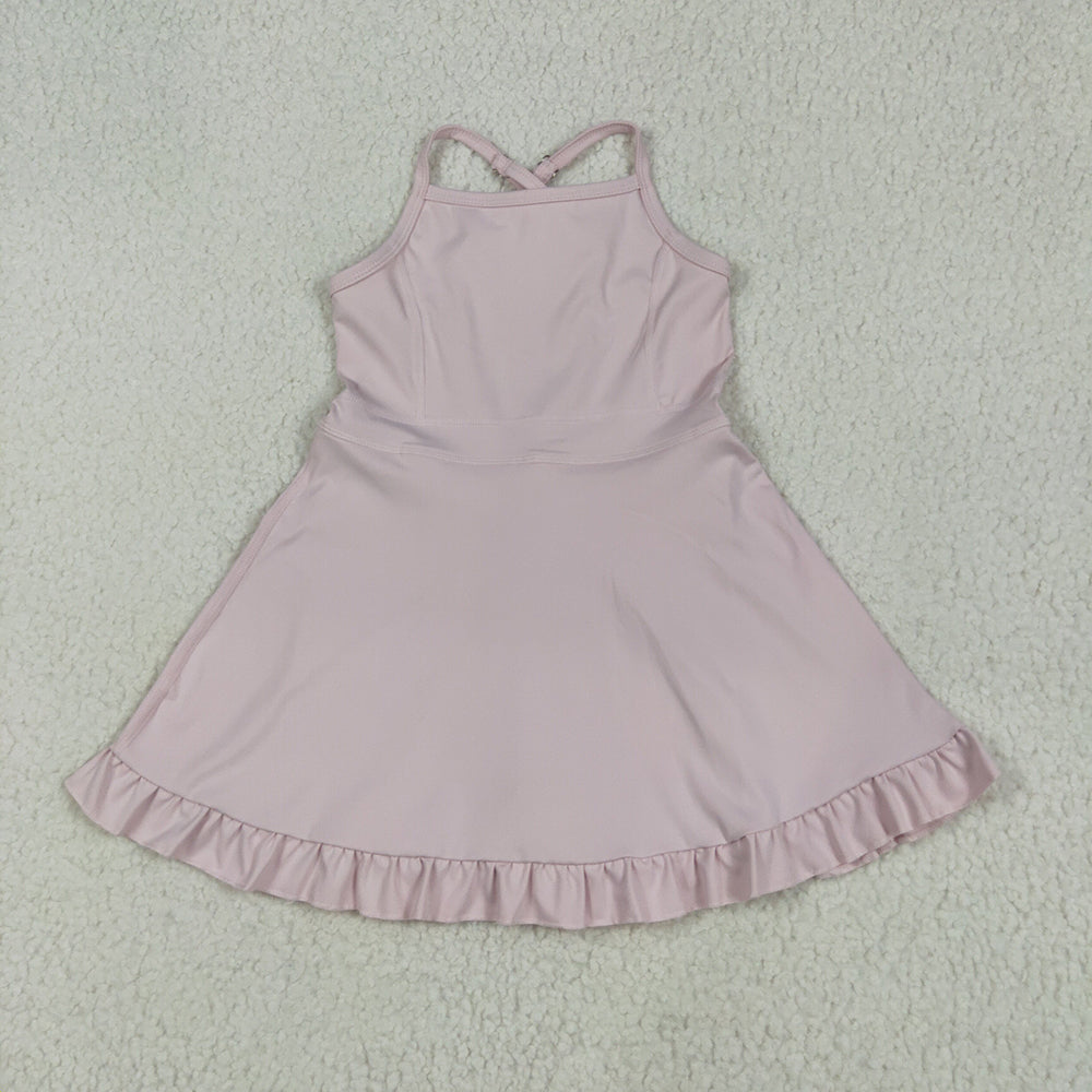 5 Colors Sibling Baby Girls Athletic Active Wear Knee Length Dresses