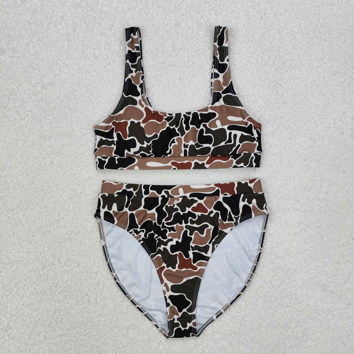 Sibling Adult Women Western Camouflage Top Bummies 2pcs Bikini Swimsuits Sets