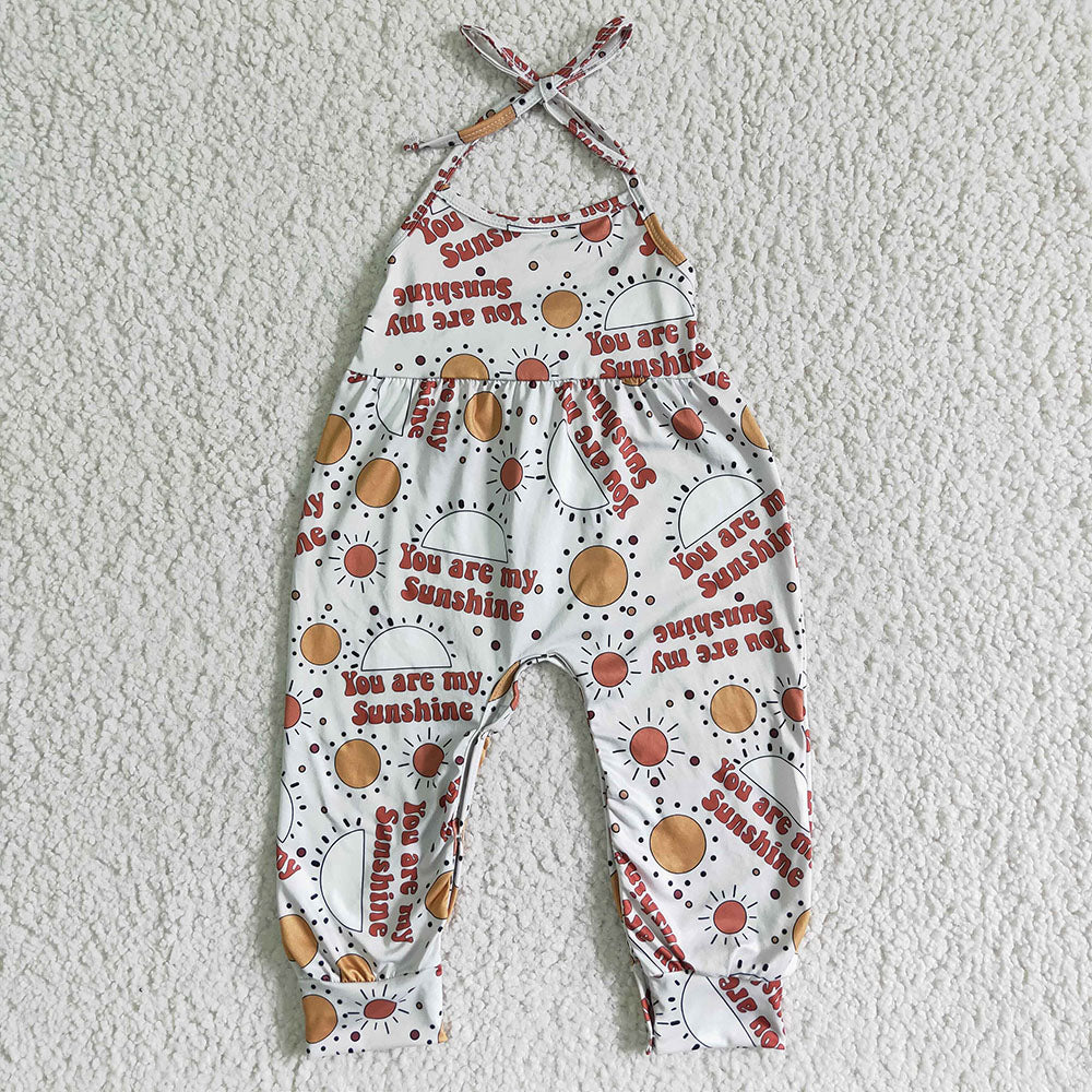 Sibling Baby Girls western Halter Pants Jumpsuits