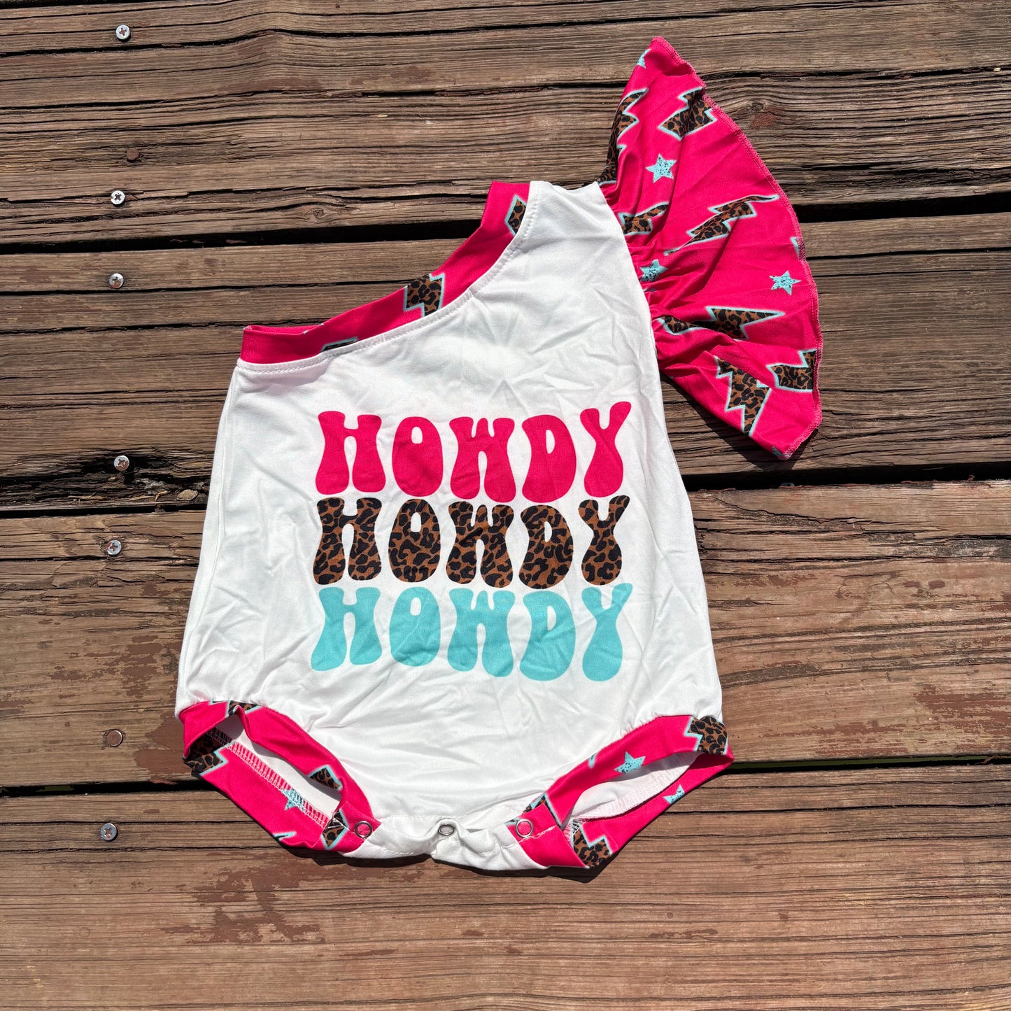 howdy baby girls single sleeve romper SR0316