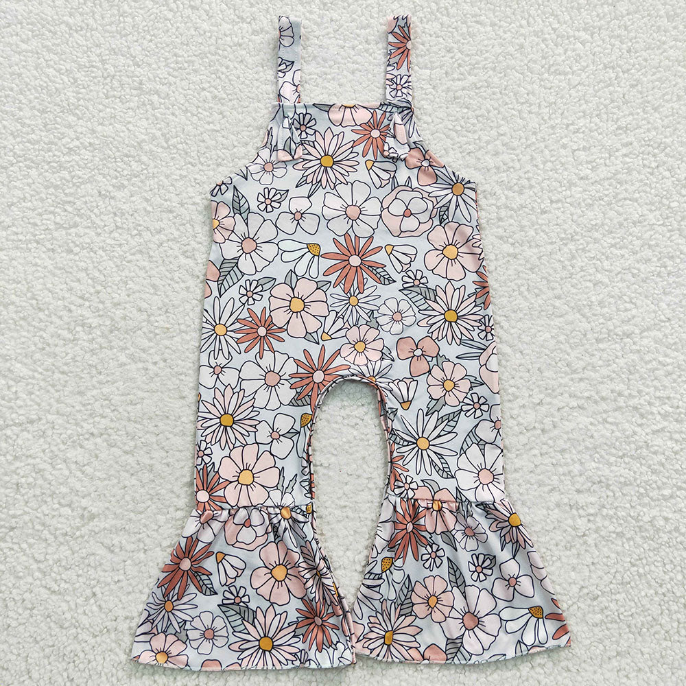 Sibling Baby Girls Summer Western Straps Jumpsuits