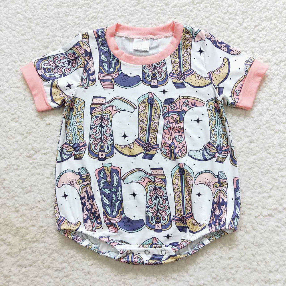 boots girls boots western rompers onesie SR0437