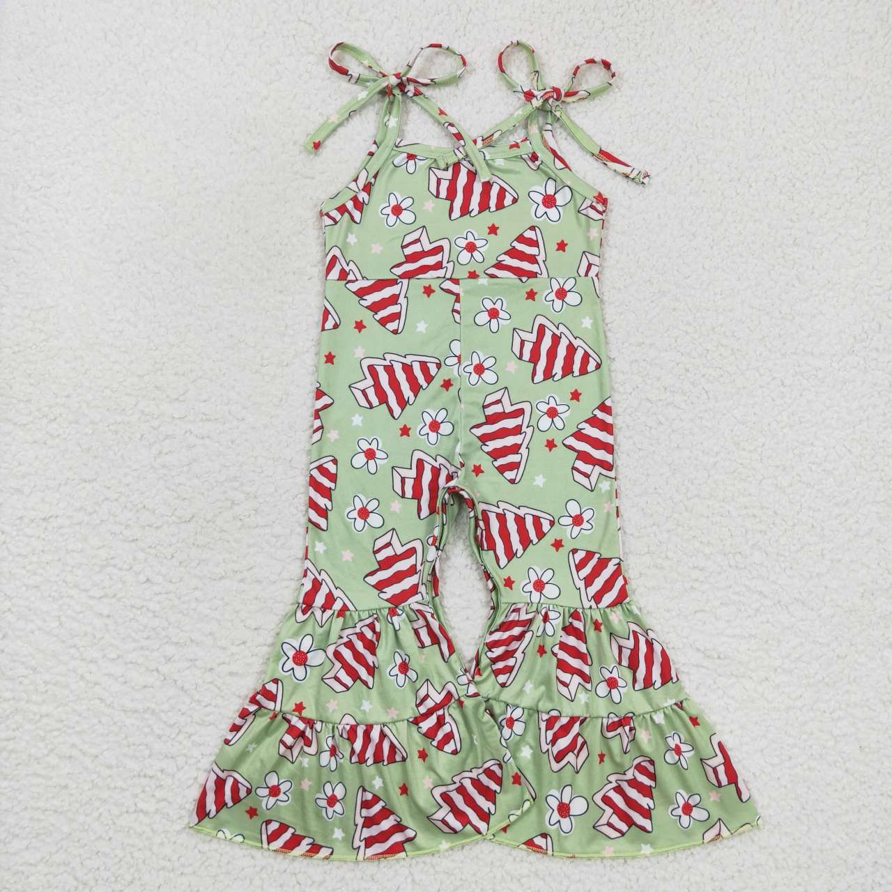 Sibling Baby Girls Strap Bell Bottom Jumpsuits