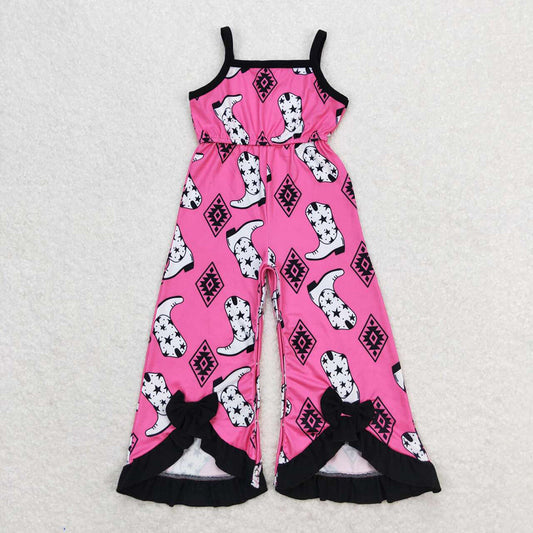 girls cowgirls boots aztec straps jumpsuit SR1238