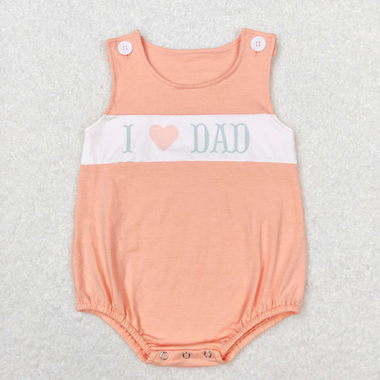 SR1350 baby boy clothes I love daddy summer bubble rompers