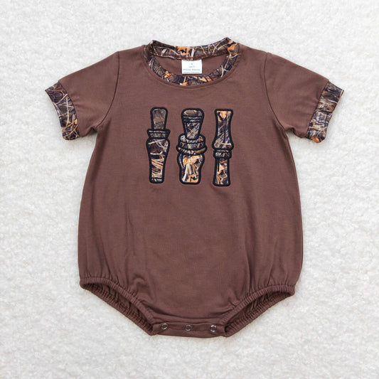 SR1402  baby boy clothes duck call embroidery camouflage rompers