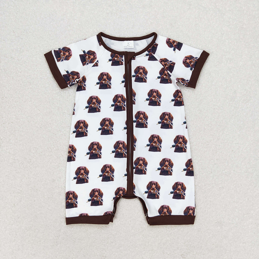SR1687 baby clothes dogs hunting boys summer zippie rompers