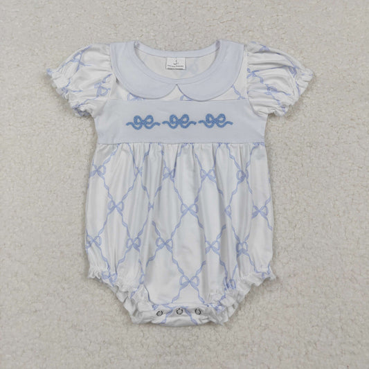 SR1969   baby girl clothes embroidery  bows girl summer bubble