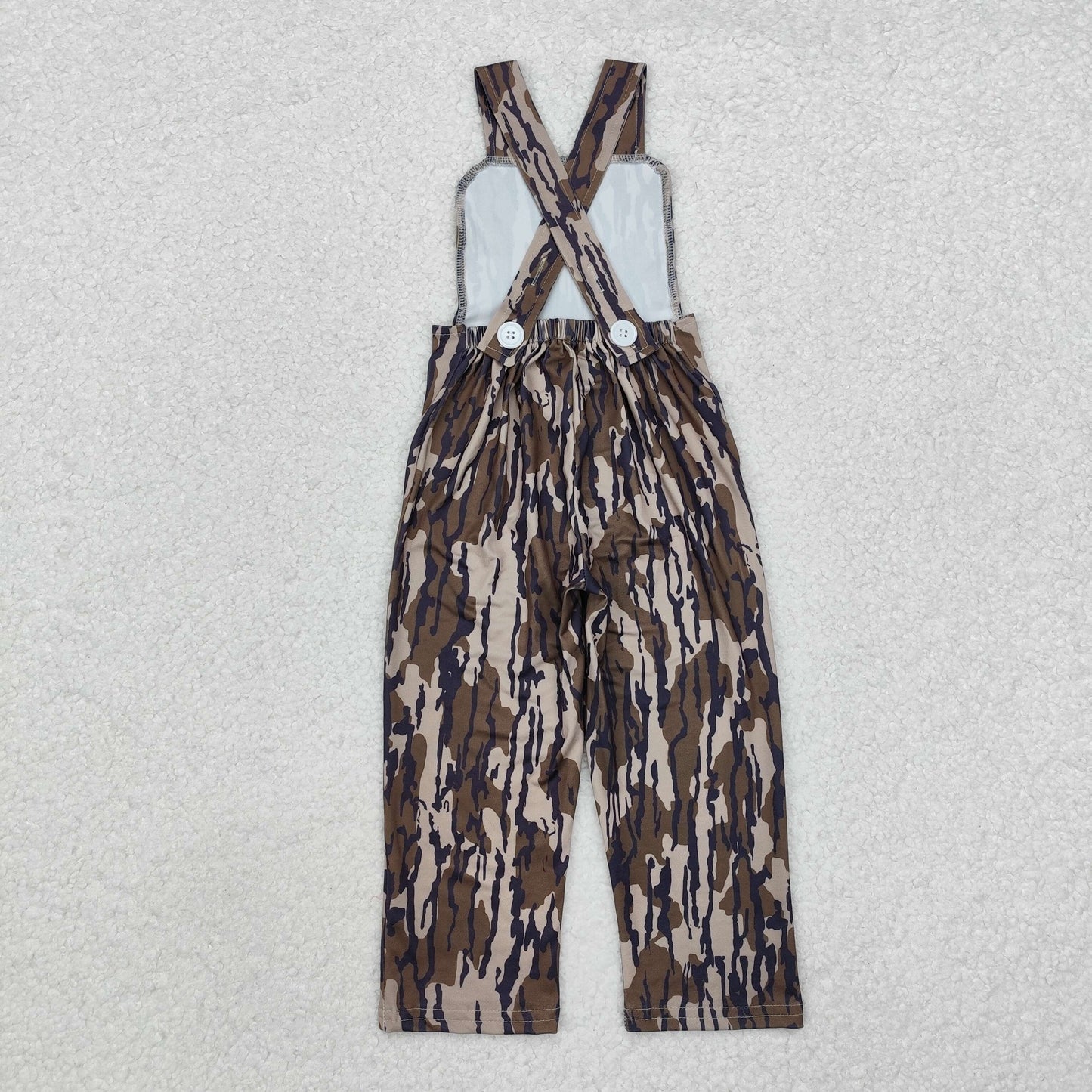 Sibling Baby Boys Girls Southern Camo Straps Pant Jumpsuits