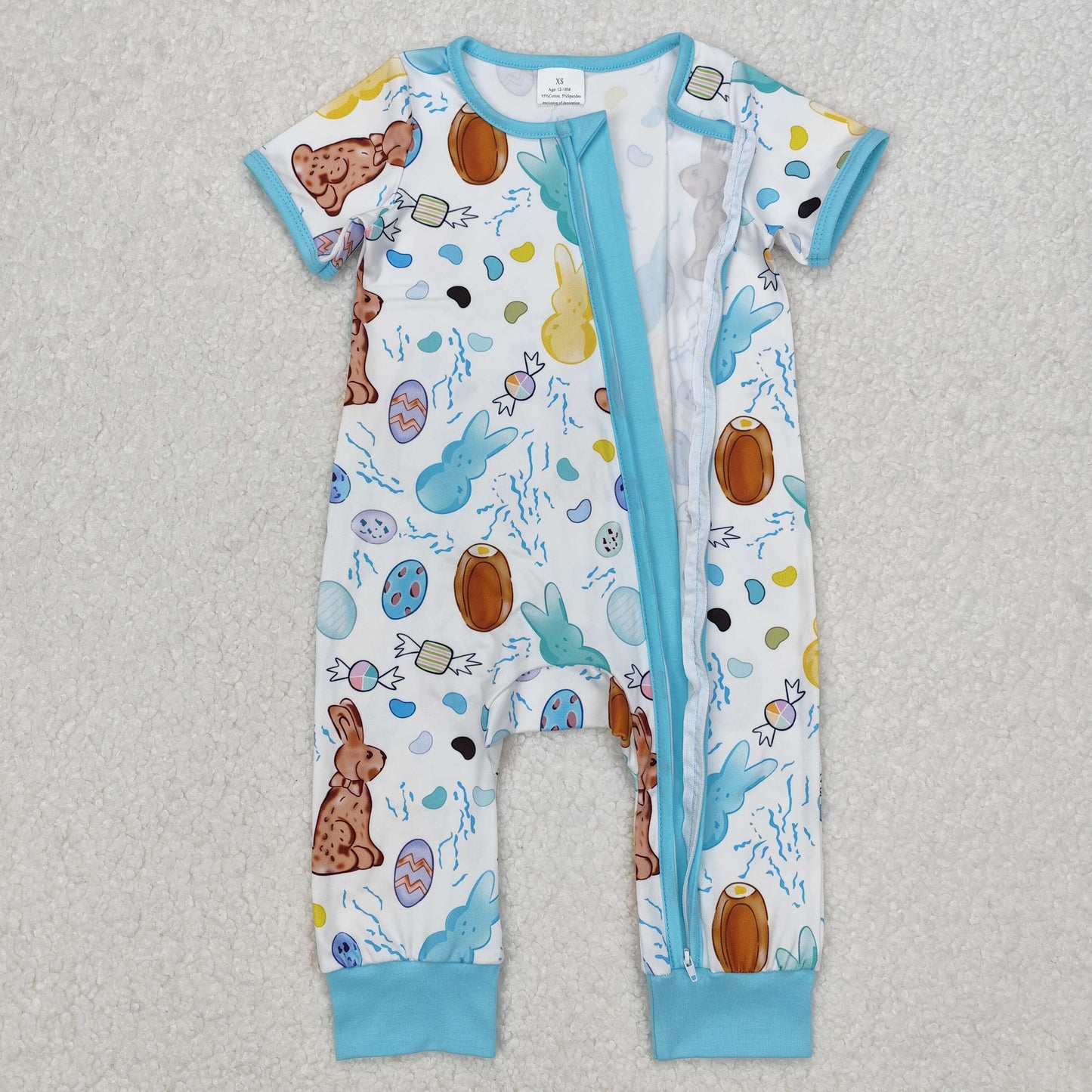 SR2713 baby boy clothes rabbit  toddler boy easter summer romper