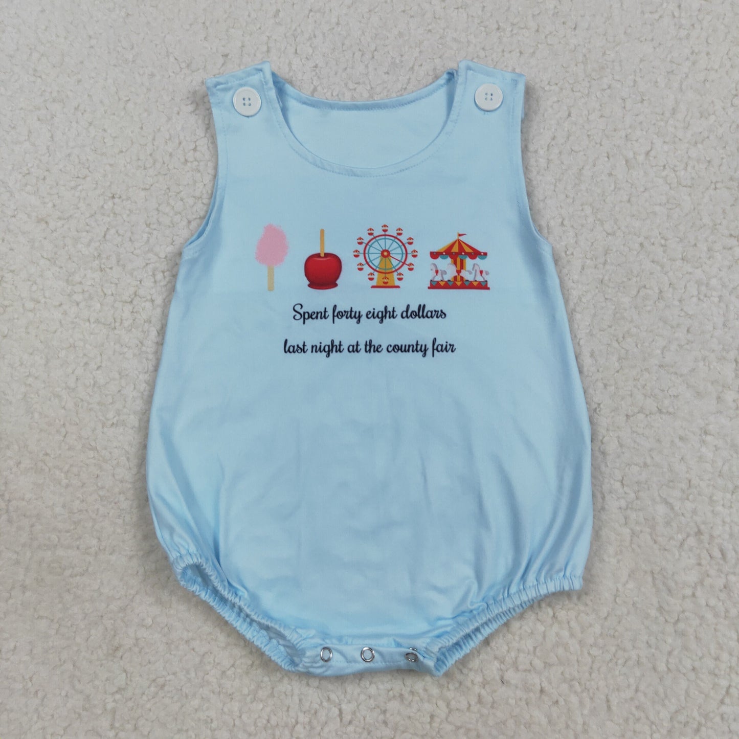 SR3056 Baby Boys Sleeveless Ice Cream Park Rompers