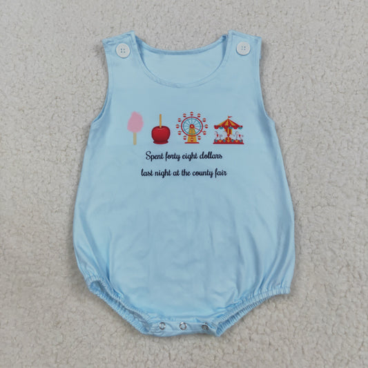 SR3056 Baby Boys Sleeveless Ice Cream Park Rompers