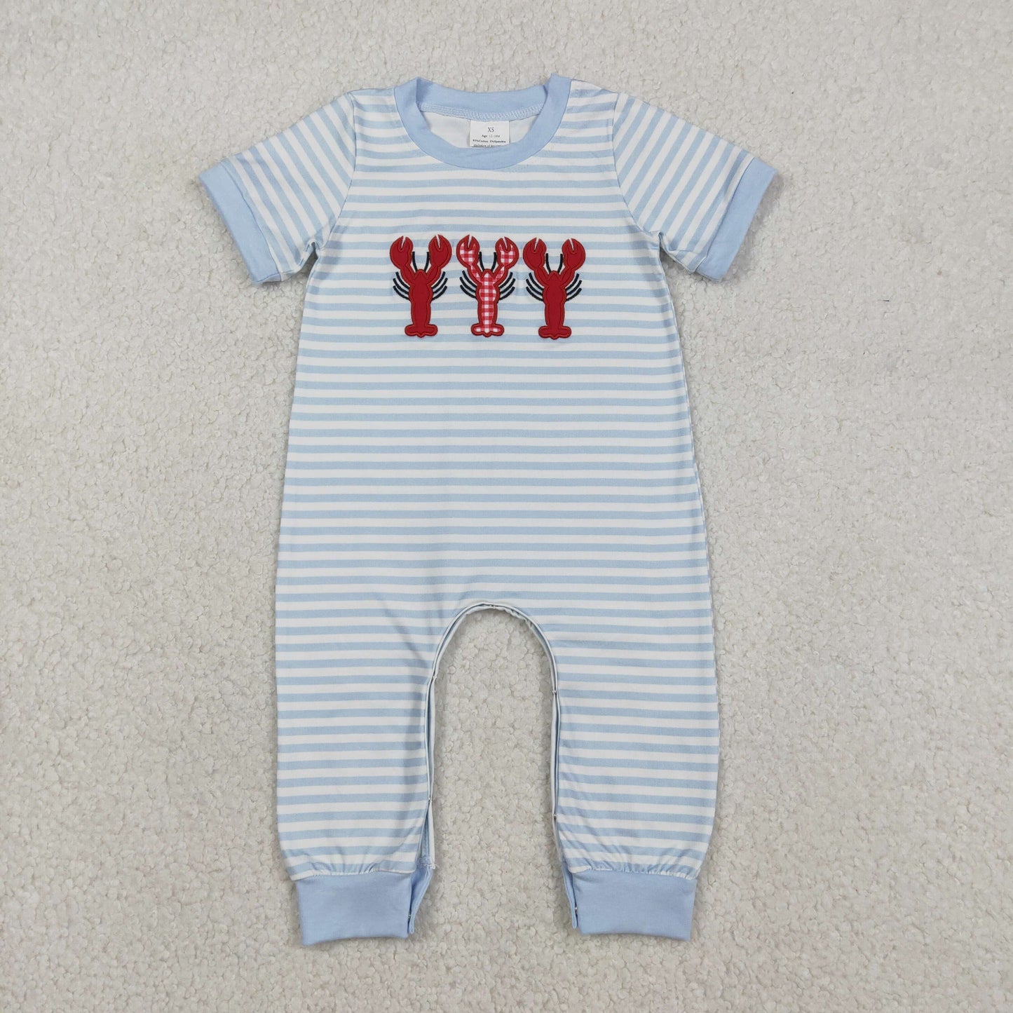 Sibling Baby Boys Short Sleeve Embroidery Pant Hunting Team Rompers