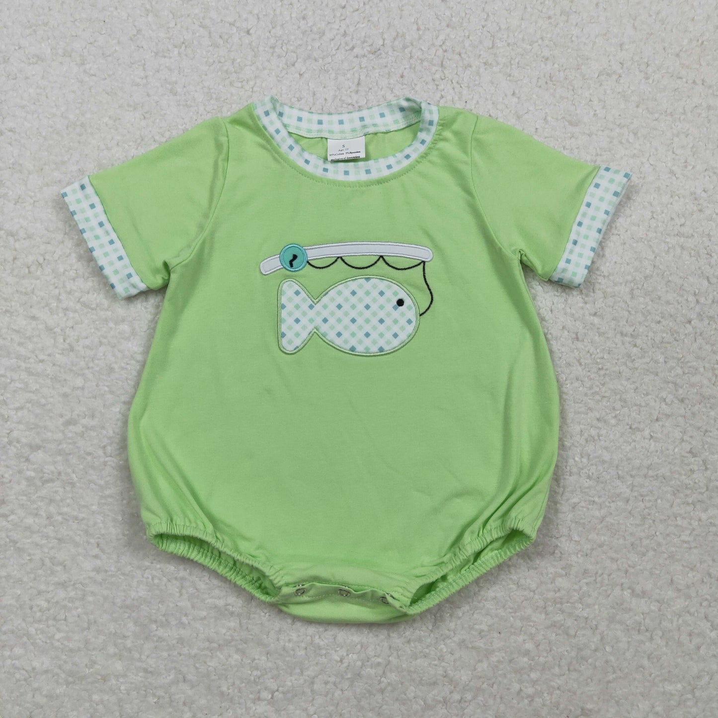 Sibling Baby Boys Short Sleeve Embroidery Print Fishing Hunting Rompers