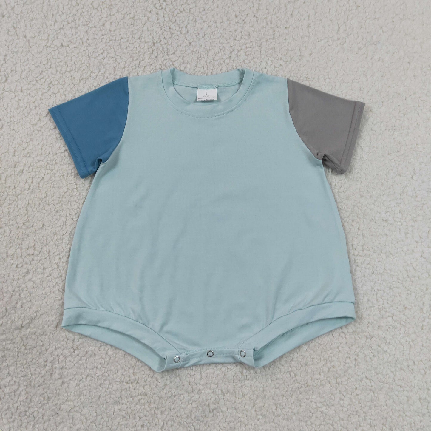 Sibling Baby Kids Short Sleeve Colorful Patchwork Rompers