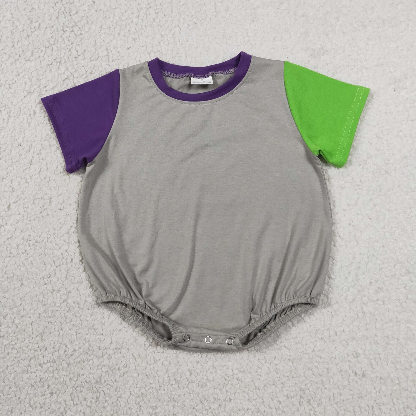 Sibling Baby Kids Short Sleeve Colorful Patchwork Rompers