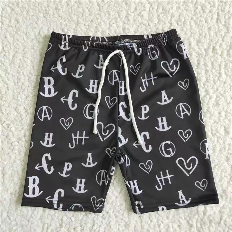 Sibling Baby Boys Western Cows Cactus Swimsuits Trunks